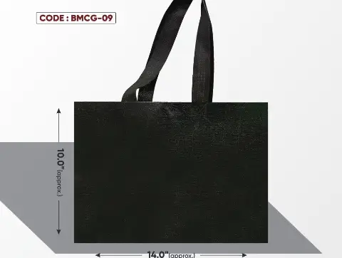 Black Mini Crocodile Glossy Bag with Black Handle