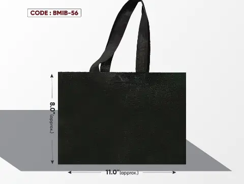 Black Micro Glossy Bag with Black Handle