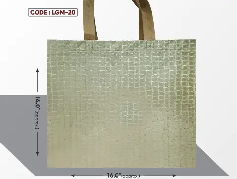 Light Golden Medium Crocodile Bag with Cream Handle