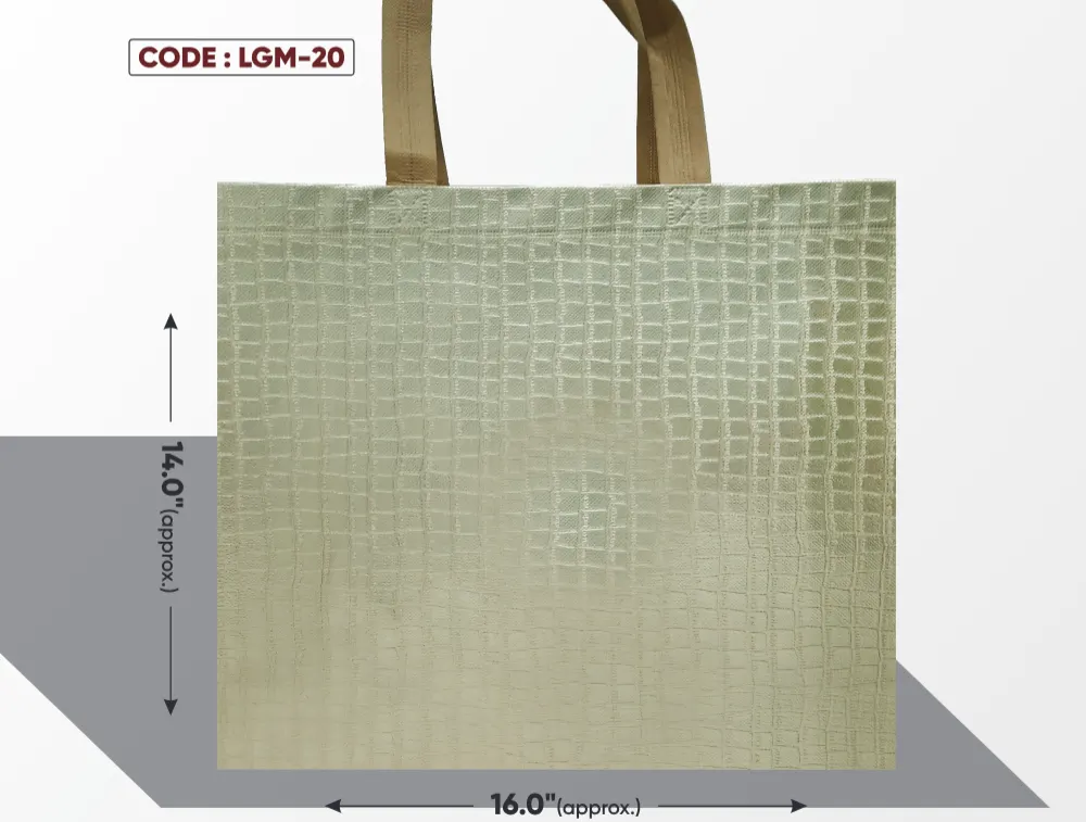 Light Golden Medium Crocodile Bag with Cream Handle