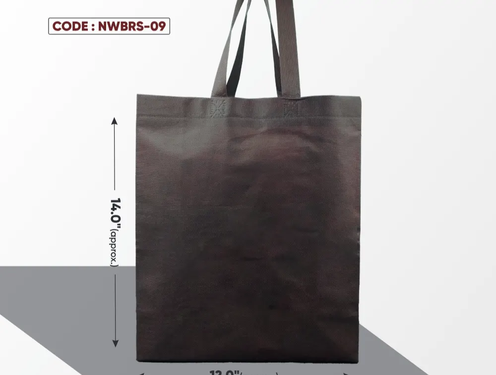 Brown Standing Bag with Brown Handle