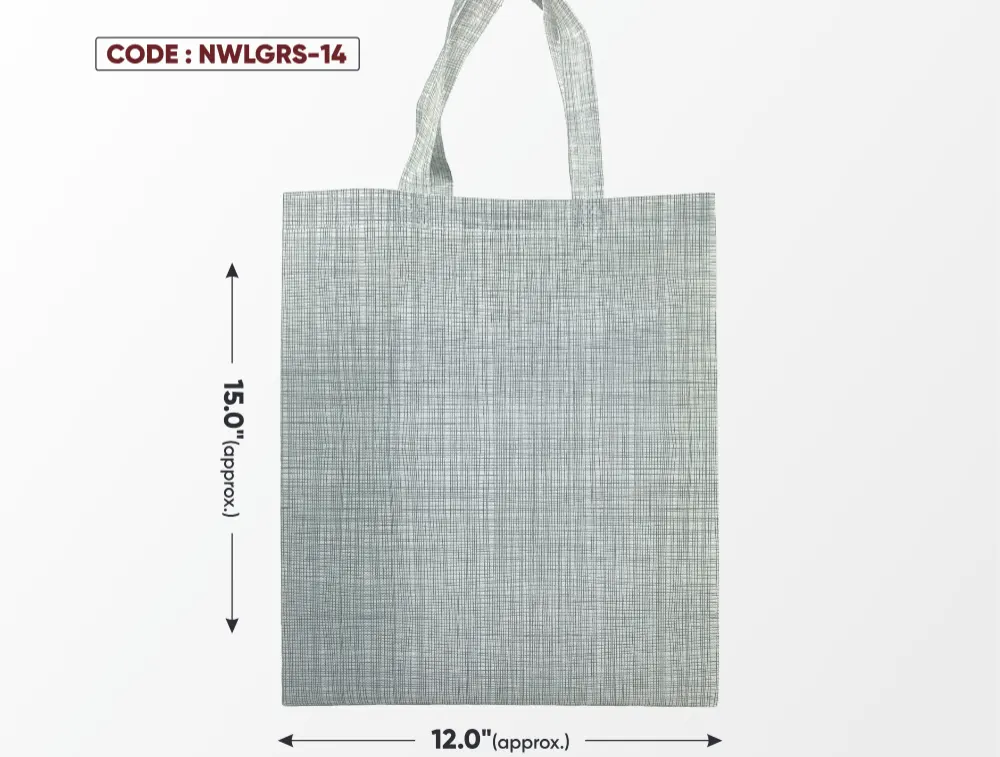 Light Grey Standing Bag with Grey Handle