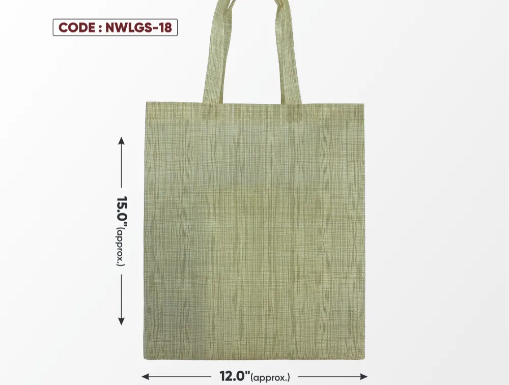 Light Gold Standing Bag with Gold Handle