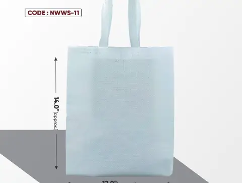 White Standing Bag with White Handle
