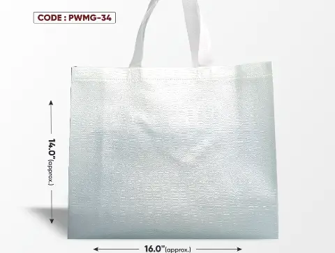 Pearl White Medium Crocodile Glossy Bag with White Handle