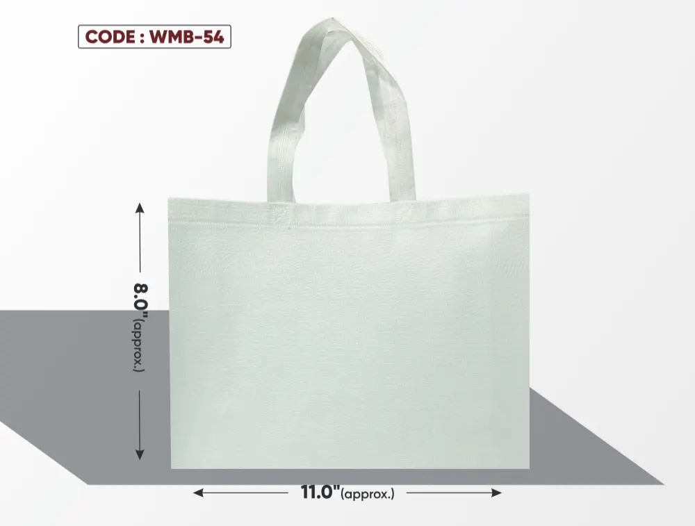 White Micro Glossy Bag with White Handle